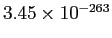 $ 3.45\times10^{-263}$