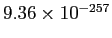 $ 9.36\times10^{-257}$