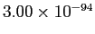 $ 3.00\times10^{-94}$