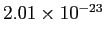 $ 2.01\times10^{-23}$