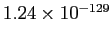 $ 1.24\times10^{-129}$