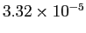 $ 3.32\times10^{-5}$