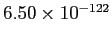 $ 6.50\times10^{-122}$
