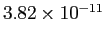 $ 3.82\times10^{-11}$