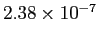 $ 2.38\times10^{-7}$