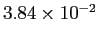 $ 3.84\times10^{-2}$