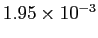 $ 1.95\times10^{-3}$