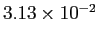 $ 3.13\times10^{-2}$
