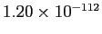 $ 1.20\times10^{-112}$
