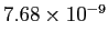 $ 7.68\times10^{-9}$