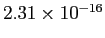 $ 2.31\times10^{-16}$