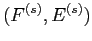 \((F^{(s)}, E^{(s)})\)