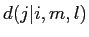 \(d(j\vert i,m,l)\)