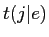 $\displaystyle \lambda_{e}^{-1} \sum_{s=1}^{S} c(j\vert e;J^{(s)},E^{(s)})$