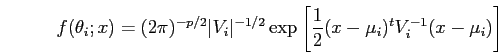 $\hat{\theta_i}=[\hat{\mu_i},\hat{V_i}]$