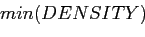 \begin{displaymath}
\scalebox{1}{$\displaystyle
norm(density_k) = \frac{density_k-min(DENSITY)}{max(DENSITY)-min(DENSITY)}
$}
\end{displaymath}