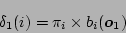 \begin{displaymath}\delta_1(i) = \pi_i \times b_i(\mbox{\boldmath$o$}_1) \end{displaymath}