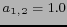 $ a_{1,2}=1.0$