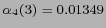 $ \alpha_4 (3) = 0.01349 $