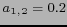 $ a_{1,2}=0.2$