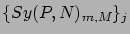 $\{Sy(P,N)_{m,M}\}_j$