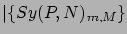 $\vert\{Sy(P,N)_{m,M}\}$