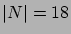 $\vert N\vert=18$