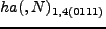 $ \tt N(a,t)_{2,4(0111)}$