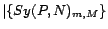 $\vert\{Sy(P,N)_{m,M}\}$